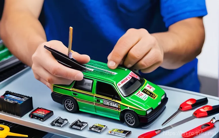 RC카의 인기 있는 악세서리 - **High-Performance RC Car in Action:**
    "An RC off-road buggy, powered by a high-performance brus...